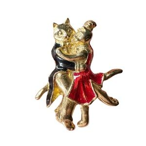 Cats Dancing Brooch